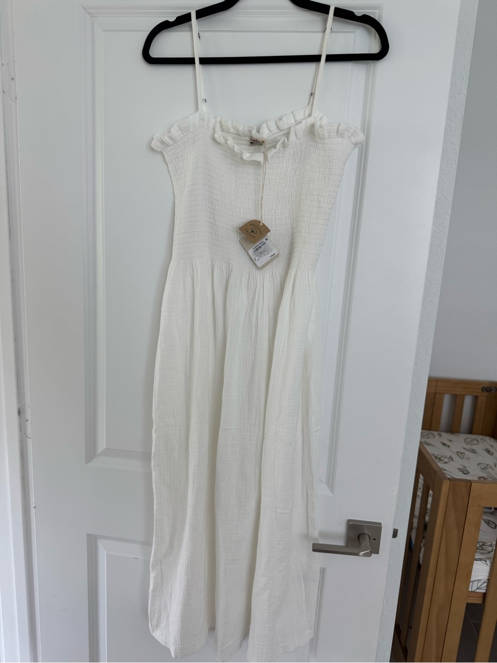 Faherty White dream cotton gauze Smocked Midi Dress